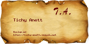 Tichy Anett névjegykártya