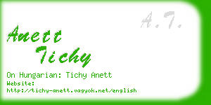 anett tichy business card